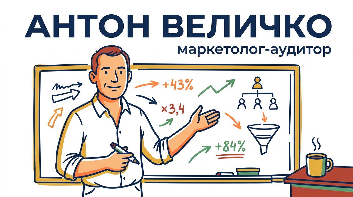 Антон Величко — маркетолог-аудитор, иллюстрация