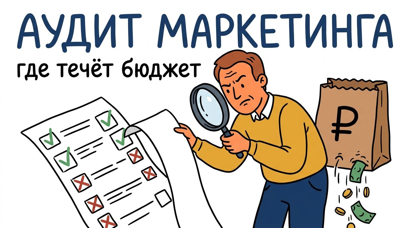 Аудит маркетинга — где течёт бюджет, иллюстрация