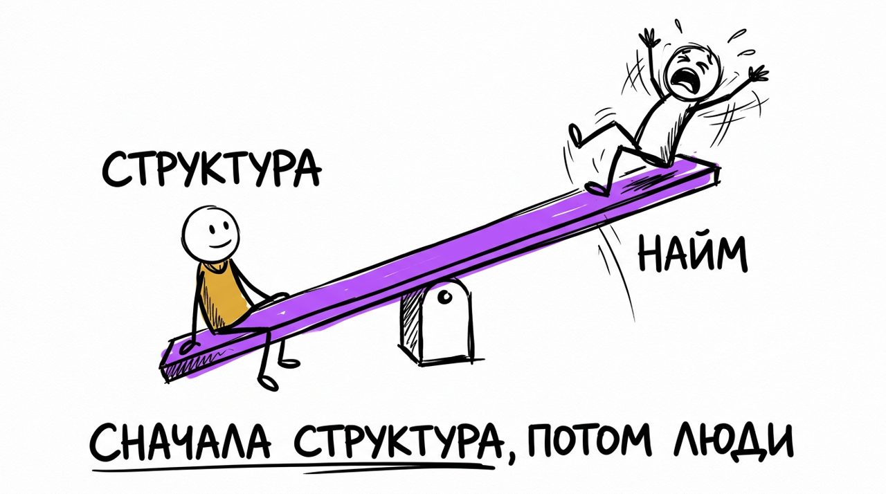 Сначала структура отдела маркетинга, потом найм людей