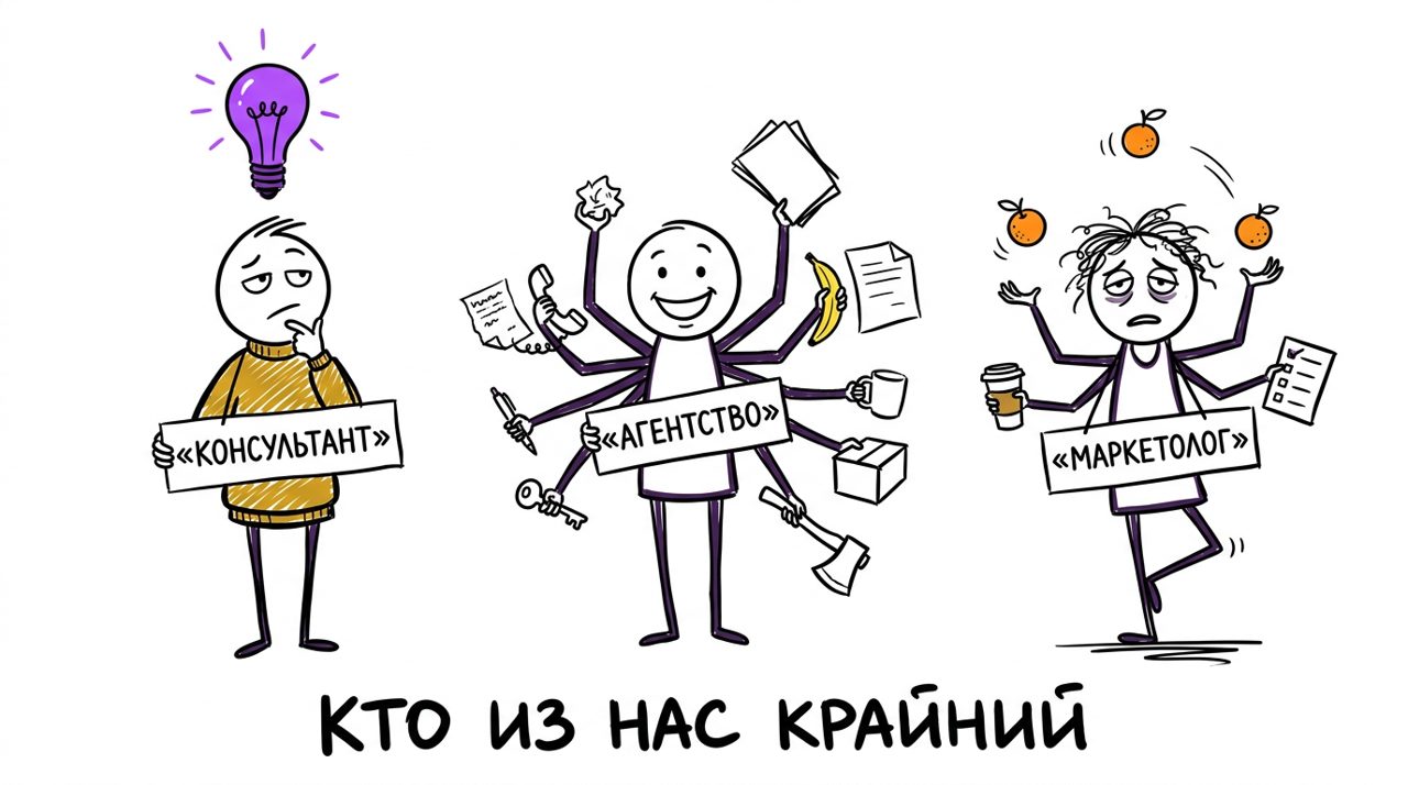 Чем консультант отличается от агентства и штатного маркетолога