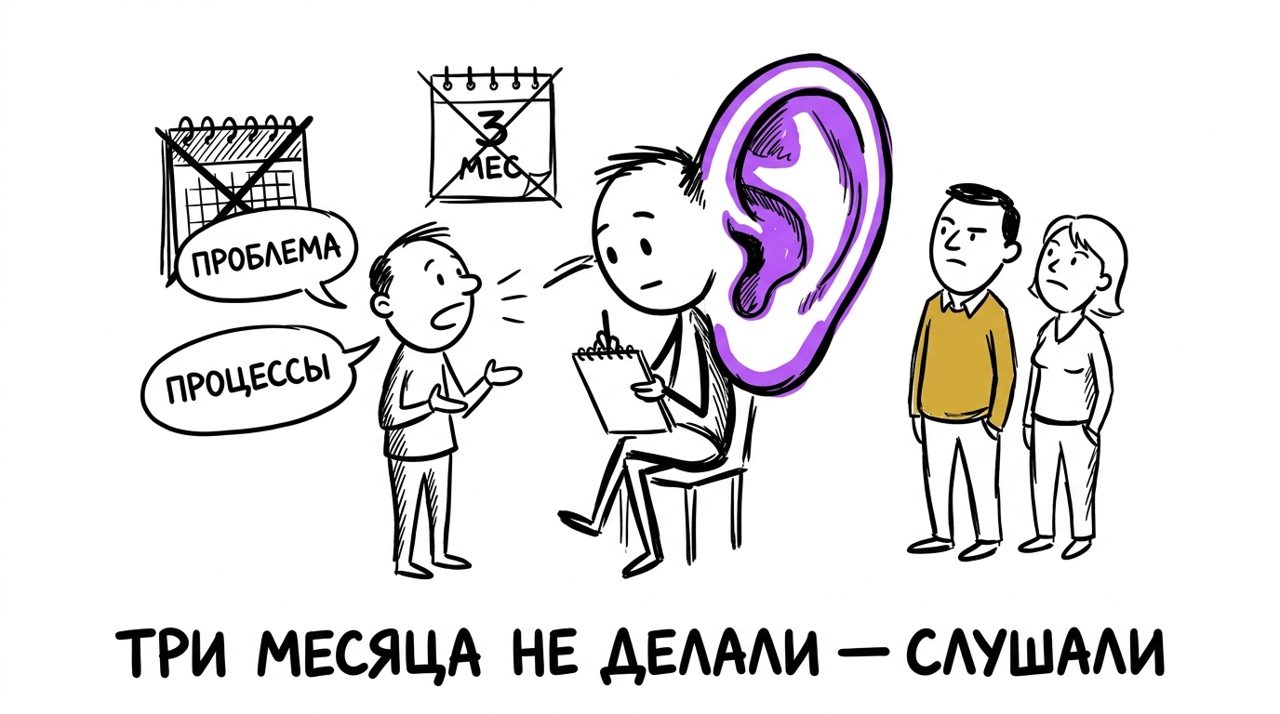 Первые три месяца на проекте — слушаем, не делаем