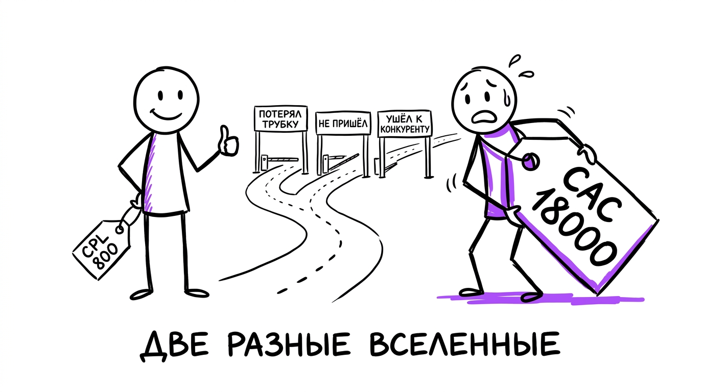 CPL и CAC в маркетинге клиники — две разные вселенные